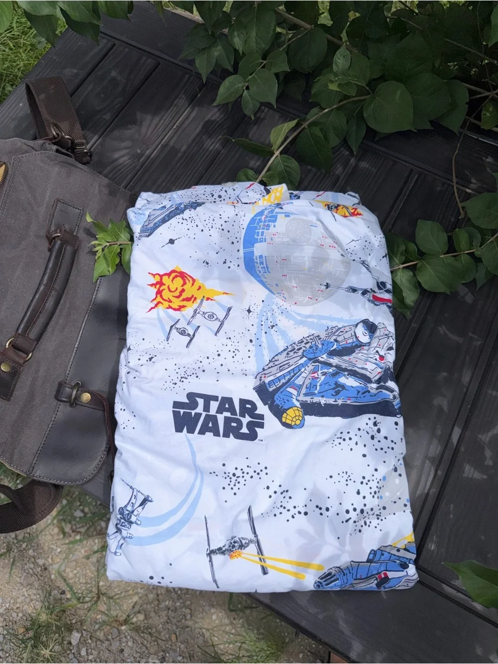 PBK Star Wars Organic Cotton Duvet Cover Full size Millennium Falcon Death Star